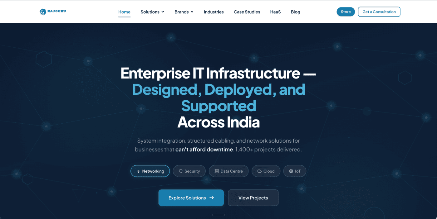 Rajguru Distributors website